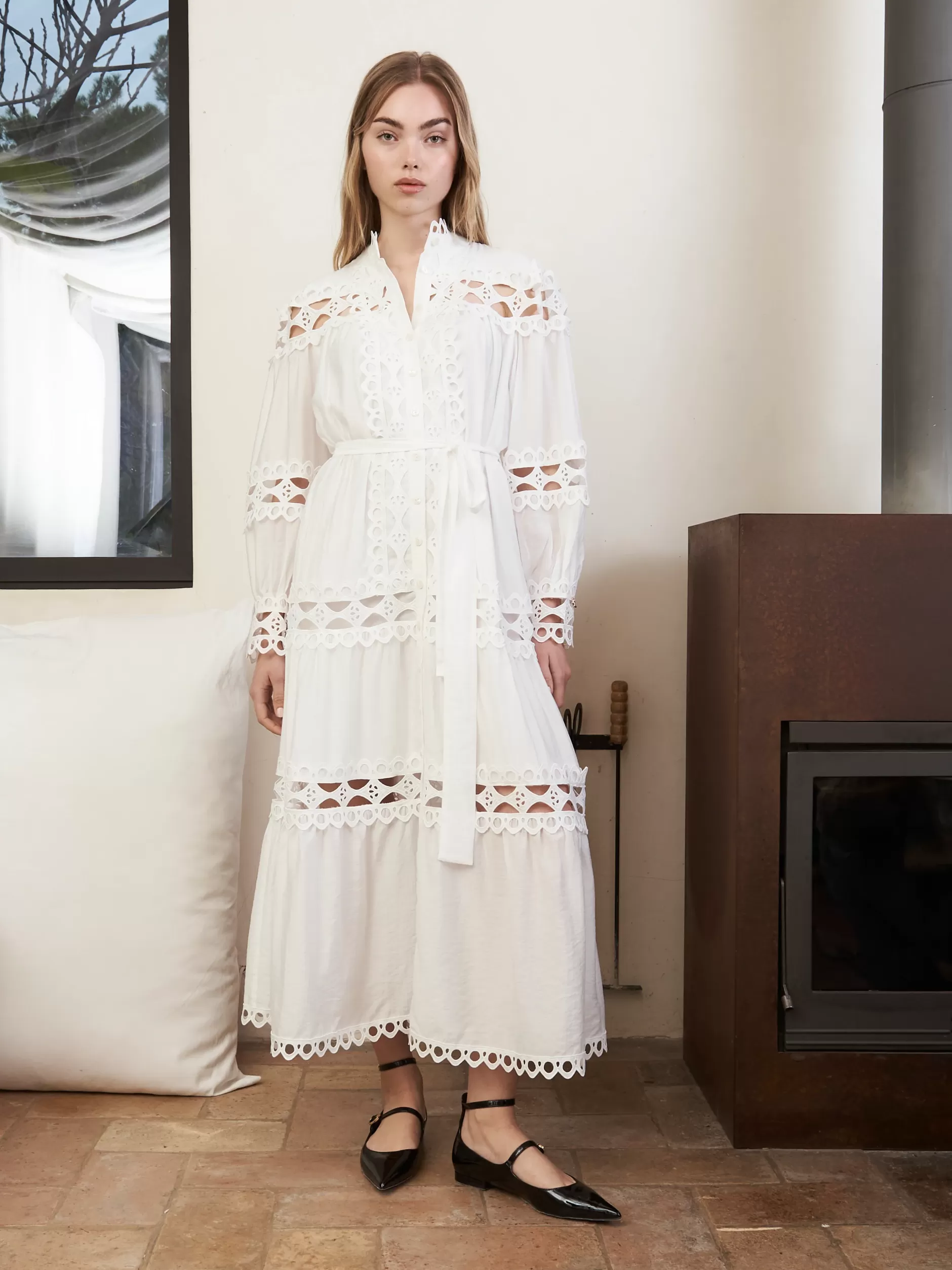 Jovonna London Dresses^BOHIEM DRESS WHITE