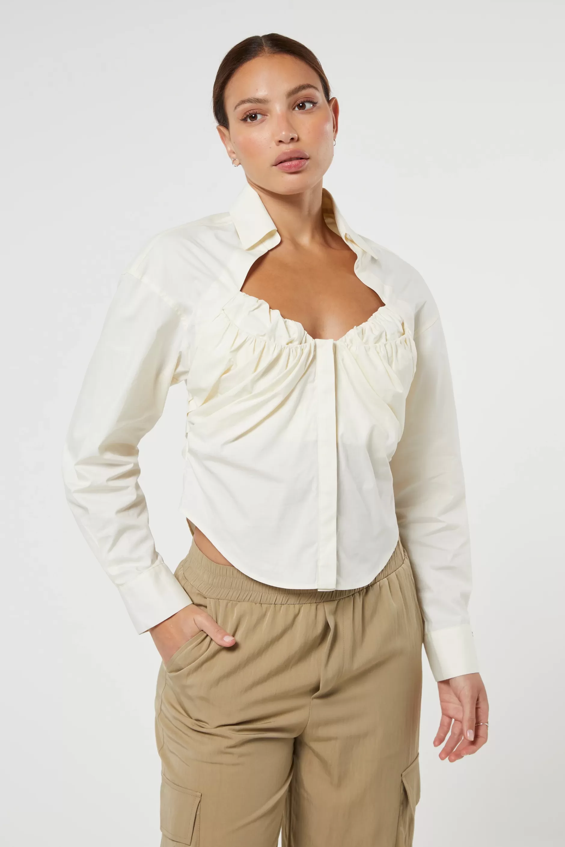 Jovonna London Tops^LILAS BLOUSE CREAM
