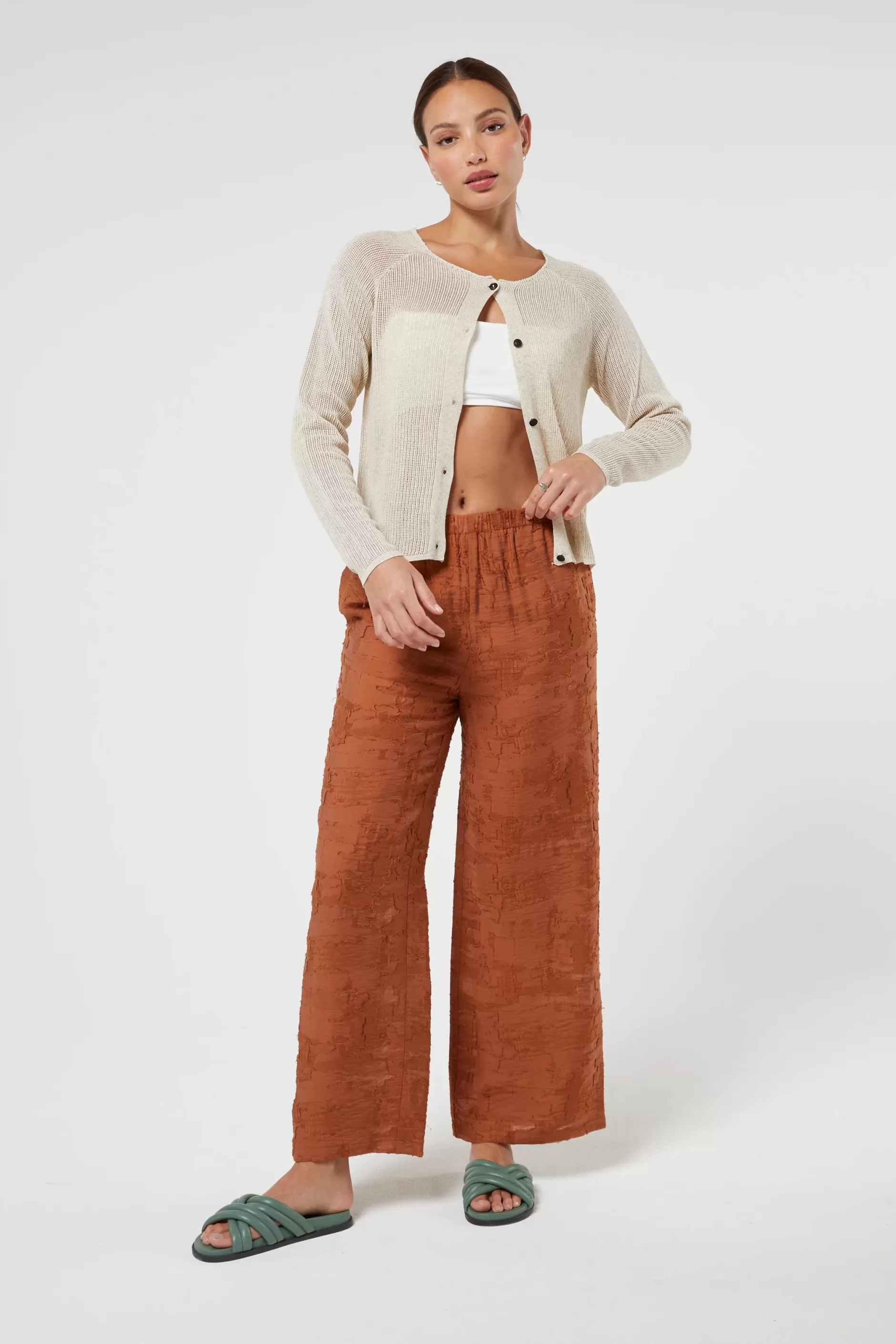 Jovonna London Bottoms^MAYA TROUSERS BRICK
