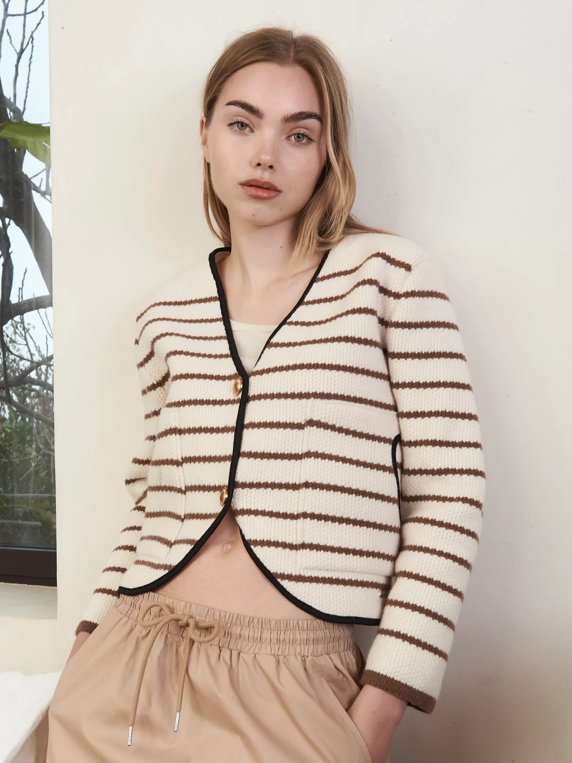 Jovonna London Knitwear^NED2 CARDIGAN BROWN